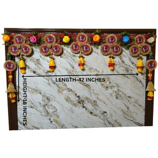 RED COW WITH GOLDEN BELL TORAN(BANDHANWAR)