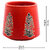 Handcrafted Red Ceramic Coffee Mug Pack Of 2 Unique Tree Design