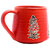 Handcrafted Red Ceramic Coffee Mug Pack Of 2 Unique Tree Design