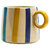 Handcrafted Ceramic Mug Pack of 2 with Colourful Stripe Design
