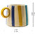 Handcrafted Ceramic Mug Pack of 2 with Colourful Stripe Design
