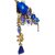 Designer Pearl Toran for Main Door  Traditional Bandhanwar with Tassels  Hanging Ornaments (Blue-Gold)