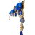 Designer Pearl Toran for Main Door  Traditional Bandhanwar with Tassels  Hanging Ornaments (Blue-Gold)