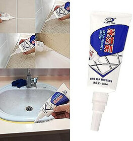 Tiles Gap Filler Agent  Waterproof Grout & Crack Filler for Bathroom & Kitchen Tiles, 180 ml Tube