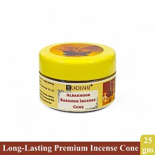 EUQINU Albakhoor Bakhoor Incense Cone For Rich, Soothing Scent, Calm, Relaxing Atmosphere - (Pack Of 1) 25g