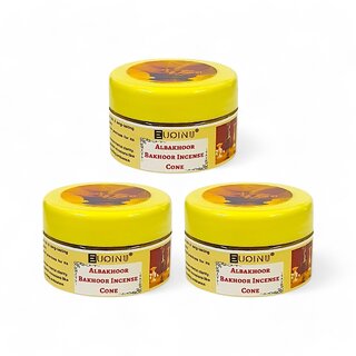 EUQINU Albakhoor Bakhoor Incense Cone For Rich, Soothing Scent, Calm, Relaxing Atmosphere - (Pack Of 3) 25g