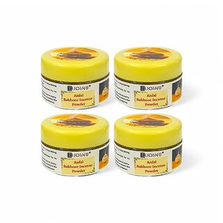 EUQINU Anfal Bakhoor Incense Powder For Rich, Soothing Scent, Calm, Relaxing Atmosphere - (Pack Of 4) 25g