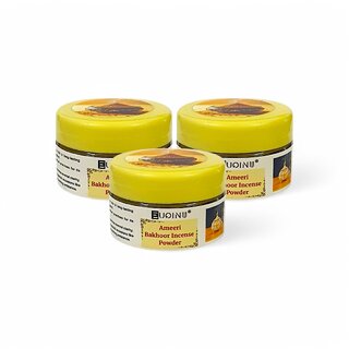 EUQINU Ameeri Bakhoor Long Lasting Aroma Incense Powder - 25g (Pack Of 3)