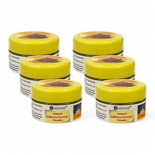 EUQINU Ameeri Bakhoor Long Lasting Aroma Incense Powder - 25g (Pack Of 6)
