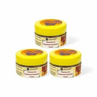 EUQINU Sandaliya Bakhoor Incense Cone For Rich, Soothing Scent, Calm, Relaxing Atmosphere - (Pack Of 3) 25g