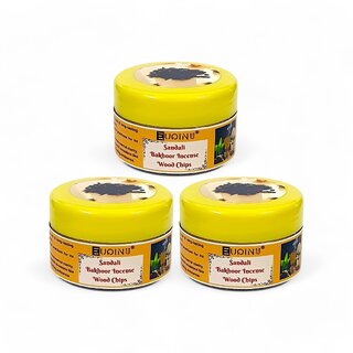 EUQINU Sandali Bakhoor Incense Wood Chips For Rich, Soothing Scent, Calm, Relaxing Atmosphere - (Pack Of 3) 25g