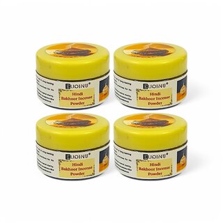 EUQINU Hindi Bakhoor Incense Powder For Rich, Soothing Scent, Calm, Relaxing Atmosphere - (Pack Of 4) 25g
