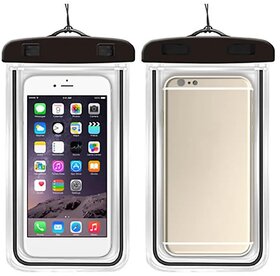 Waterproof Mobile Pouch Cover for All Mobiles, Cellphone Dry Bag Compatible All Smartphones up to 6.5 inches (Black)