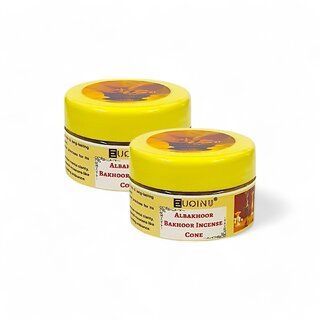 EUQINU Albakhoor Bakhoor Long Lasting Aroma Incense Cone - 25g (Pack Of 2)