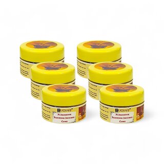 EUQINU Albakhoor Bakhoor Long Lasting Aroma Incense Cone - 25g (Pack Of 6)