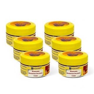 EUQINU Marhaba Bakhoor Long Lasting Aroma Incense Cone - 25g (Pack Of 6)