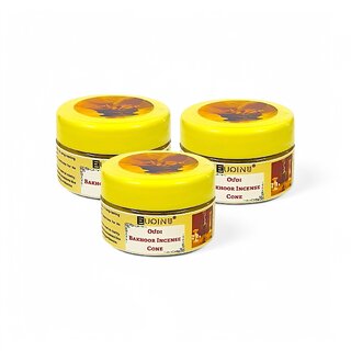 EUQINU Oudi Bakhoor Long Lasting Aroma Incense Cone - 25g (Pack Of 3)