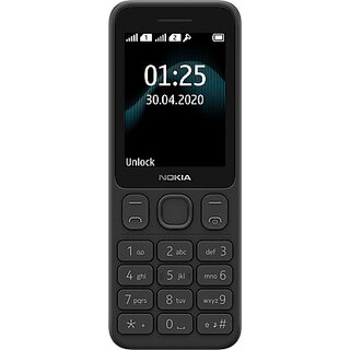 (Refurbished) Nokia 125 (Dual SIM, 2.4 Inch Display, Black) - Superb Condition, Like New