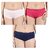 Ginash Cotton Elastane Women's Hipster Pantie (Pack of 3)