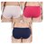 Ginash Cotton Elastane Women's Hipster Pantie (Pack of 3)