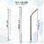 Reusable BPA-Free Metal Thick Long Dishwasher Safe Stainless Steel Drinking Straws 8.5 Inches (2 Straight 2 Bend and 1 C