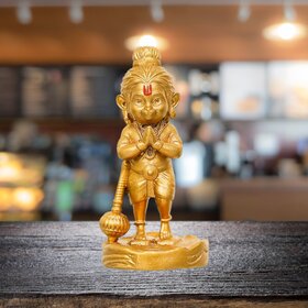 Tiny Shiny Bal Lord Hanuman Dhyan Mudra Showpiece For Home Decor Living Room Car Deshboard Office Temple