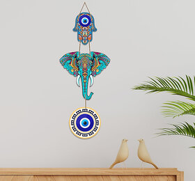 Tiny Shiny Elephant Wooden Wall Hanging For Home Decor Office Living Room Bedroom Kitchen