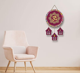 Tiny Shiny Om Art Wooden Hanging for Living Room/Bedroom/Office Gift Decoration