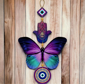 Tiny Shiny Art Butterfly Wooden Wall Hanging for Living Room/Bedroom/Office Gift Decoration