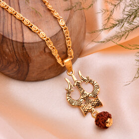 1 GRAM GOLD OM PENDENT WITH CHAIN
