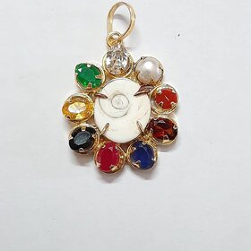 navratan gold plated pendent