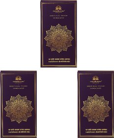 Manokamna Bambooless Pure Sandalwood Dhoop Sticks  Made with Fresh Flowers for Daily Puja and Meditation (Pack of 3)