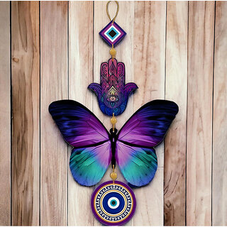 Tiny Shiny Art Butterfly Wooden Wall Hanging for Living Room/Bedroom/Office Gift Decoration