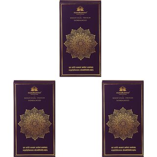 Manokamna Bambooless Pure Sandalwood Dhoop Sticks  Made with Fresh Flowers for Daily Puja and Meditation (Pack of 3)