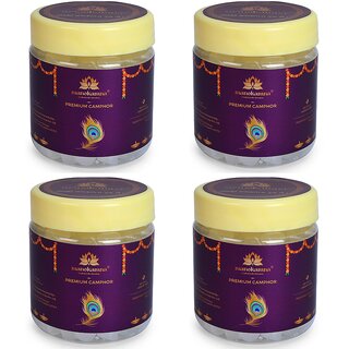 Manokamna Premium Camphor Tablets with Spiritual Essence Strong Aroma for Havan and Puja (50gm Pack of 4)