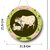 Tiny Shiny Traditional Cow  Calf Round Wall Hanging For Bad Room, Living Room Pack of 2