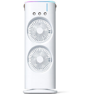 Double-Ended Mist Spray Cooler Fan | USB Rechargeable, Portable Desktop & Travel Cooling Device, Ideal Summer Gift