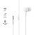Digimate Jackbeat Wired Earphones with 3.5mm Jack, Tangle-Free Cable & In-Line Mic (DG-HF-1001, White)