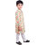 Kid Kupboard Cotton Boys Kurta and Pyjama Set, Yellow/White, Full-Sleeves, 7-8 Years KIDS7612