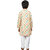Kid Kupboard Cotton Boys Kurta and Pyjama Set, Yellow/White, Full-Sleeves, 8-9 Years KIDS7613