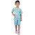 Kid Kupboard Cotton Girls T-Shirt and Short Set, Light Blue, Half-Sleeves, 7-8 Years KIDS7644