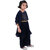 Kid Kupboard Cotton Girls Kurti and Plazzo Set, Dark Blue, Full-Sleeves, 7-8 Years KIDS7645