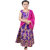 Kid Kupboard Cotton Girls Lehanga Choli and Dupatta Set, Multicolor, Sleeveless, 7-8 Years KIDS7647