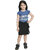 Kid Kupboard Cotton Girls T-Shirt and Skirt Set, Multicolor, Half-Sleeves, 7-8 Years KIDS7648