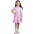 Kid Kupboard Cotton Girls A-Line Frock, Light Pink, Half-Sleeves, 7-8 Years KIDS7657