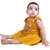 Kid Kupboard Cotton Baby Girls A-Line Frock, Yellow, Sleeveless, 9-12 Months KIDS7661