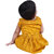 Kid Kupboard Cotton Baby Girls A-Line Frock, Yellow, Sleeveless, 9-12 Months KIDS7661
