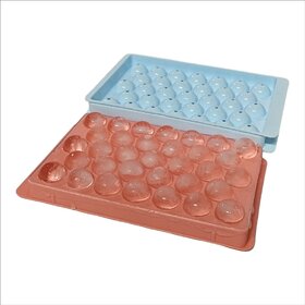 Plastic Round Ball Ice Cube Tray with Lid  Ice Ball Maker for Fresh Juice, Mocktails, Whiskey, Cocktails, Tea  Coffee