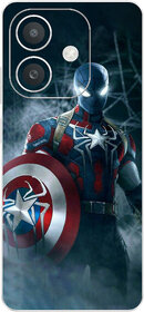 Yug Emporium Back Skin Wrap For Oppo A3x Premium Quality Full Coverage (Spiderman) (Mobile Back Cover, Multicolor)