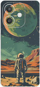 Yug Emporium Back Skin Wrap For Oppo A3x Premium Quality Full Coverage (Space Moon) (Mobile Back Cover, Multicolor)